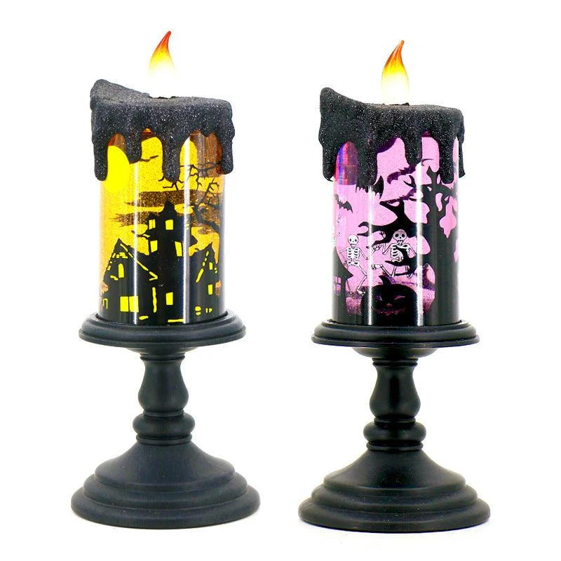 Halloween Decorations Skull Candle Light Ornament Glowing -  - #tag1#