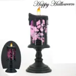 Halloween Decorations Skull Candle Light Ornament Glowing tag1