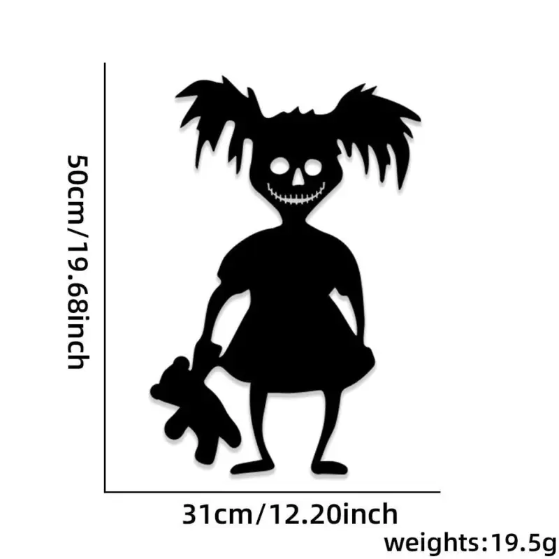Halloween Decorations Skull Hand Pumpkin Door Sticker Felt Cloth tag1