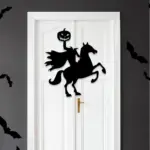 Halloween Decorations Skull Hand Pumpkin Door Sticker Felt Cloth tag1