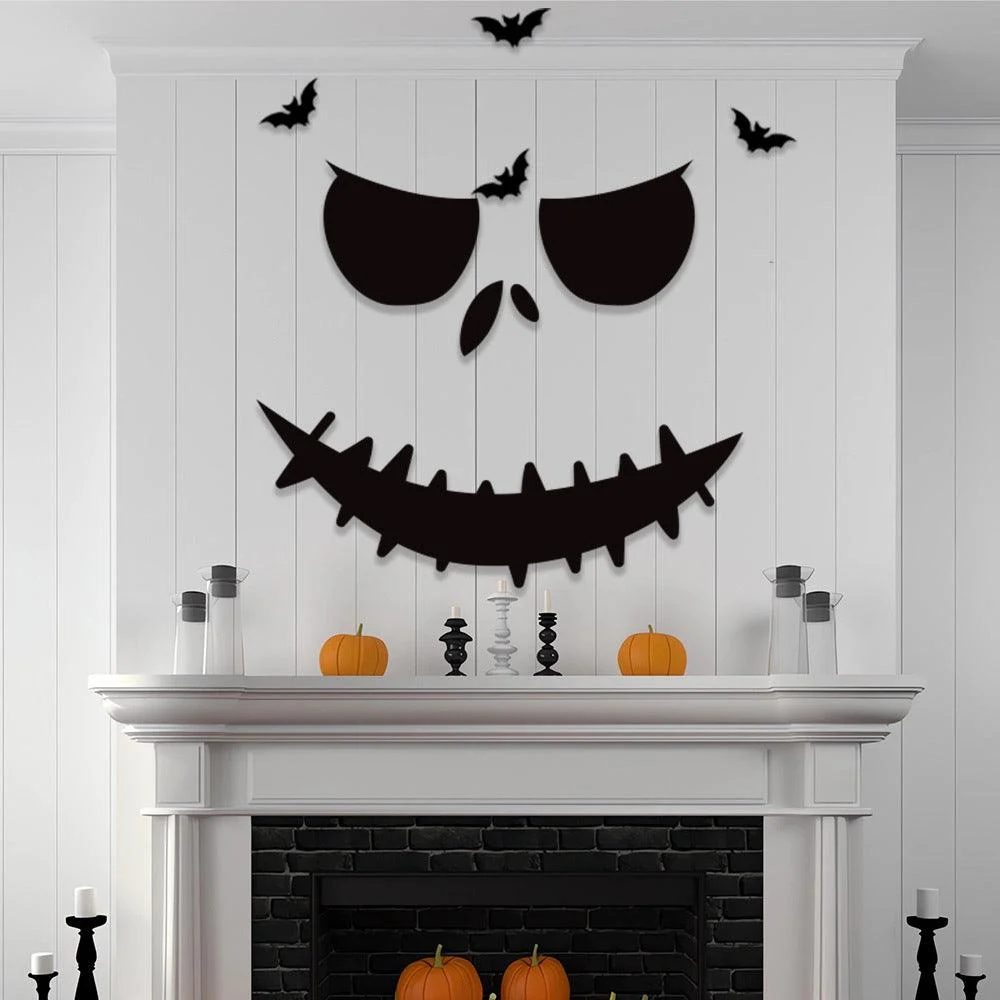 Halloween Decorations Skull Hand Pumpkin Door Sticker Felt Cloth -  - #tag1#