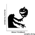 Halloween Decorations Skull Hand Pumpkin Door Sticker Felt Cloth tag1