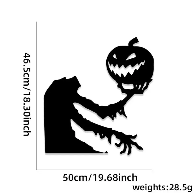 Halloween Decorations Skull Hand Pumpkin Door Sticker Felt Cloth tag1