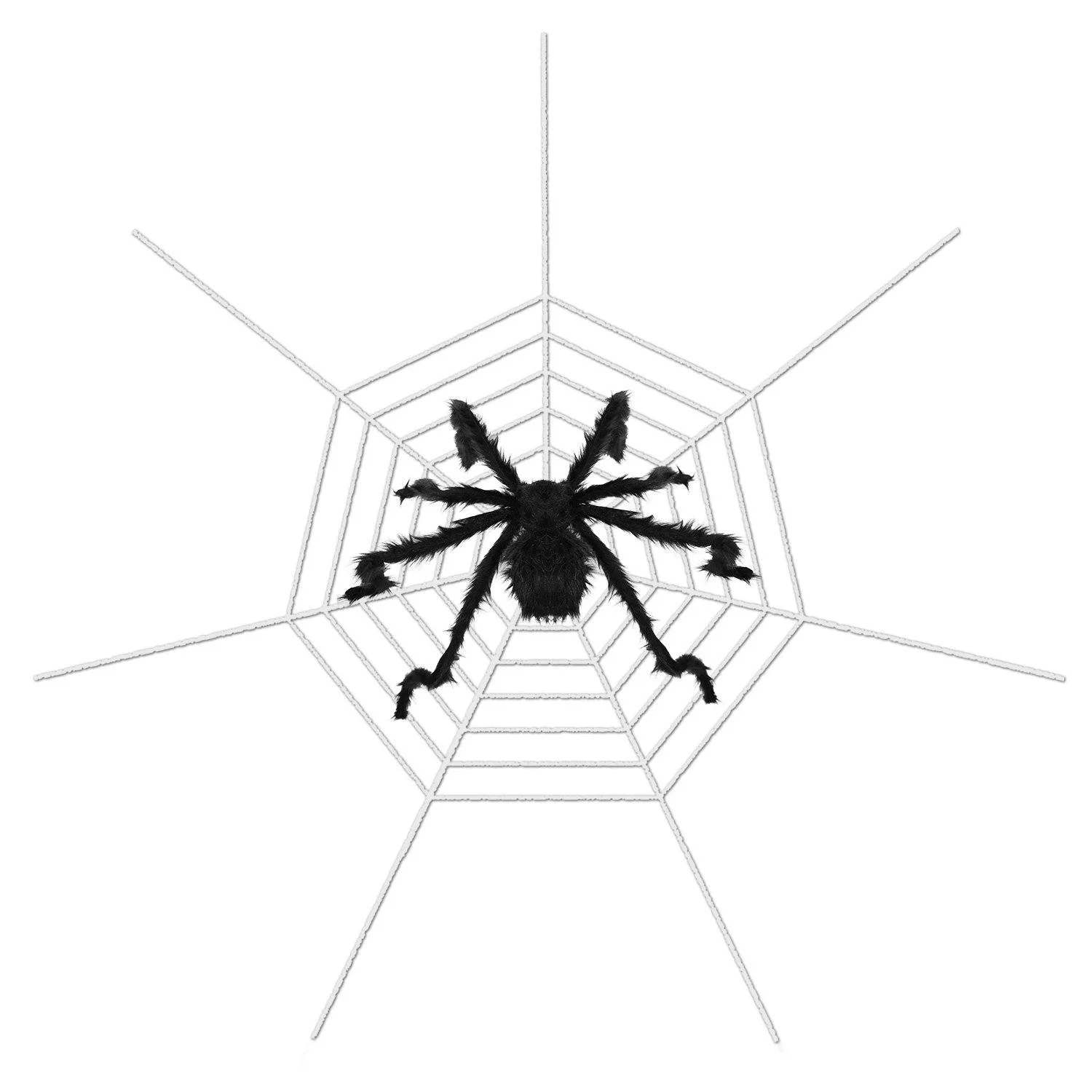 Halloween Decorations Spider 49" with 126" Tarantula Mega Spider Web -  - #tag1#