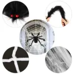 Halloween Decorations Spider 49 with 126 Tarantula Mega Spider Web tag1