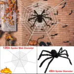 Halloween Decorations Spider 49 with 126 Tarantula Mega Spider Web tag1