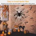 Halloween Decorations Spider 49 with 126 Tarantula Mega Spider Web tag1