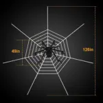 Halloween Decorations Spider 49 with 126 Tarantula Mega Spider Web tag1