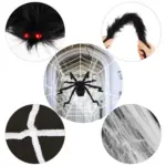 Halloween Decorations Spider Outdoor Stretch Cobweb tag1