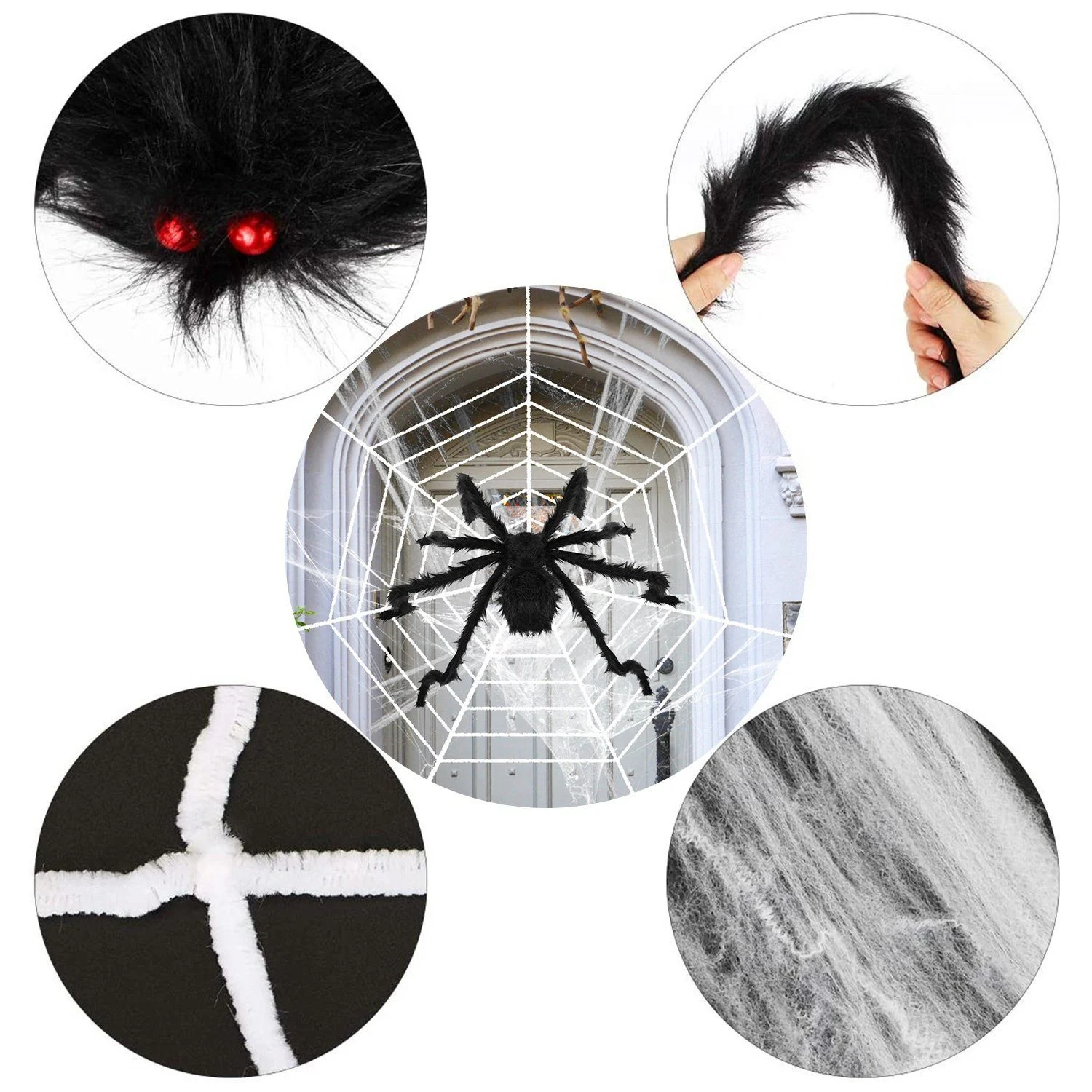 Halloween Decorations Spider Outdoor Stretch Cobweb -  - #tag1#