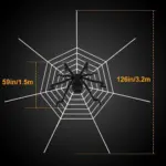 Halloween Decorations Spider Outdoor Stretch Cobweb tag1