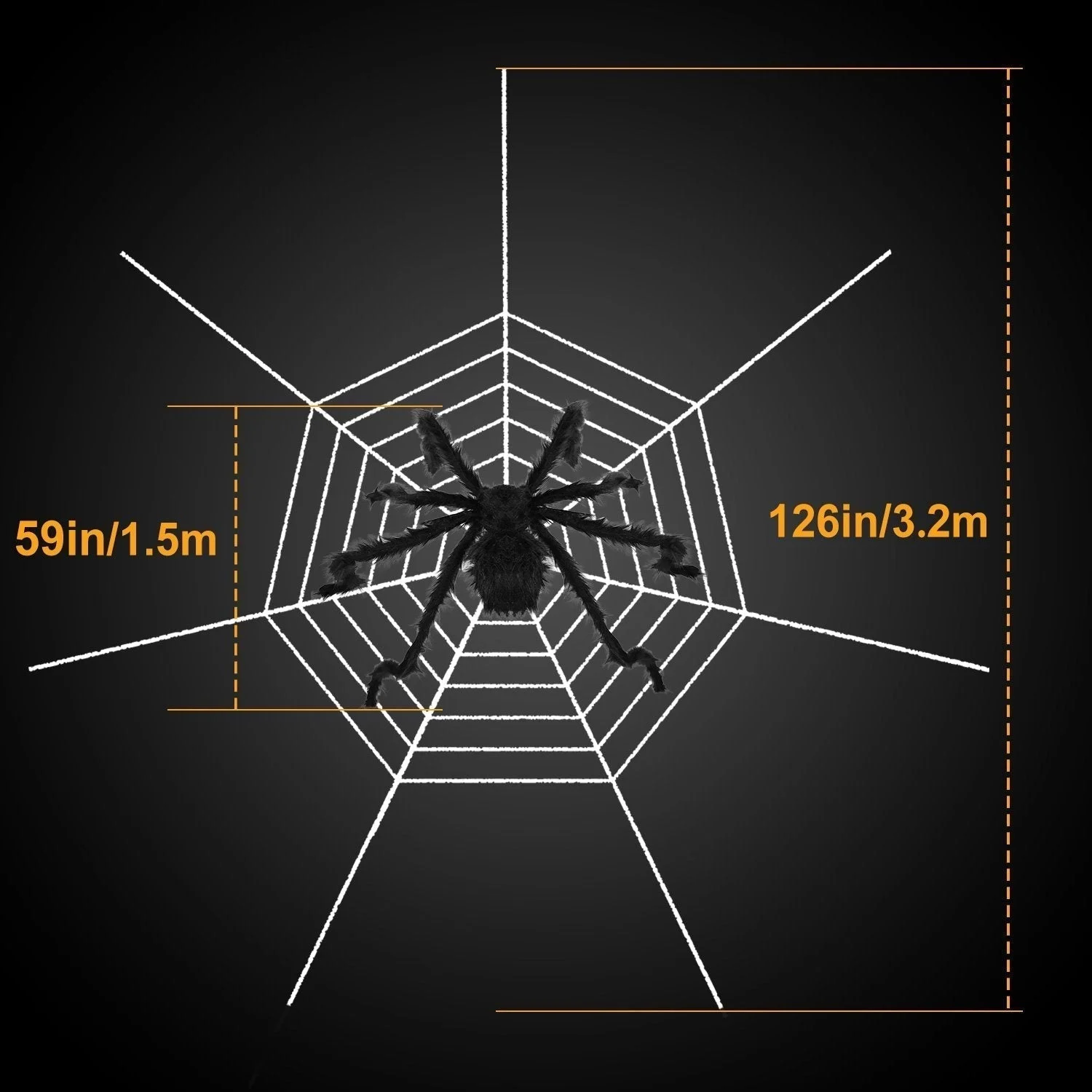 Halloween Decorations Spider Outdoor Stretch Cobweb -  - #tag1#