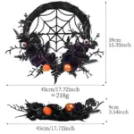Halloween Decorations Spider Skull Vine Ring Artificial Flower Party Layout Props Pendant tag1