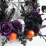 Halloween Decorations Spider Skull Vine Ring Artificial Flower Party Layout Props Pendant tag1