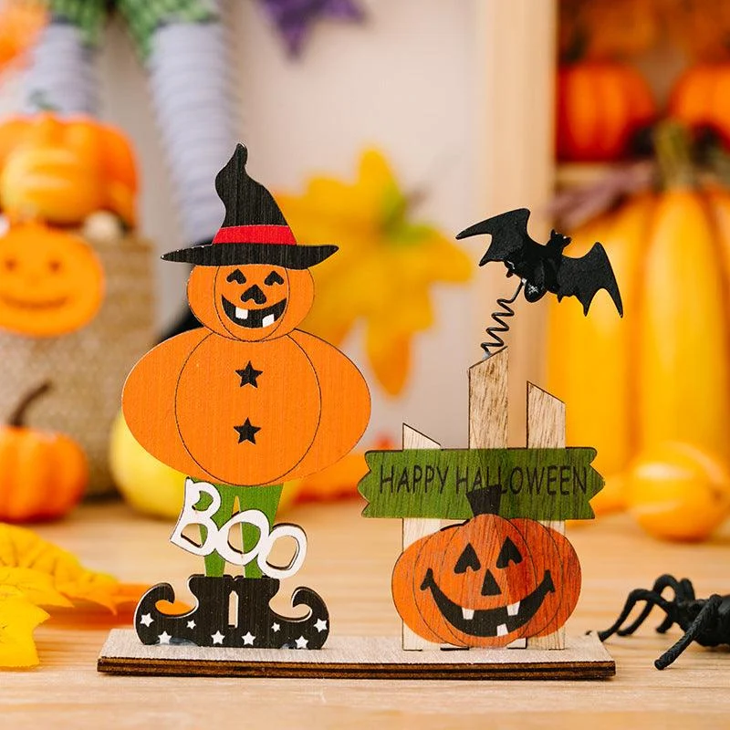 Halloween Decorations Wooden Desktop Ornaments Spring -  - #tag1#