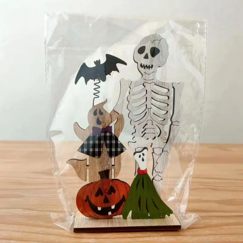 Halloween Decorations Wooden Desktop Ornaments Spring tag1