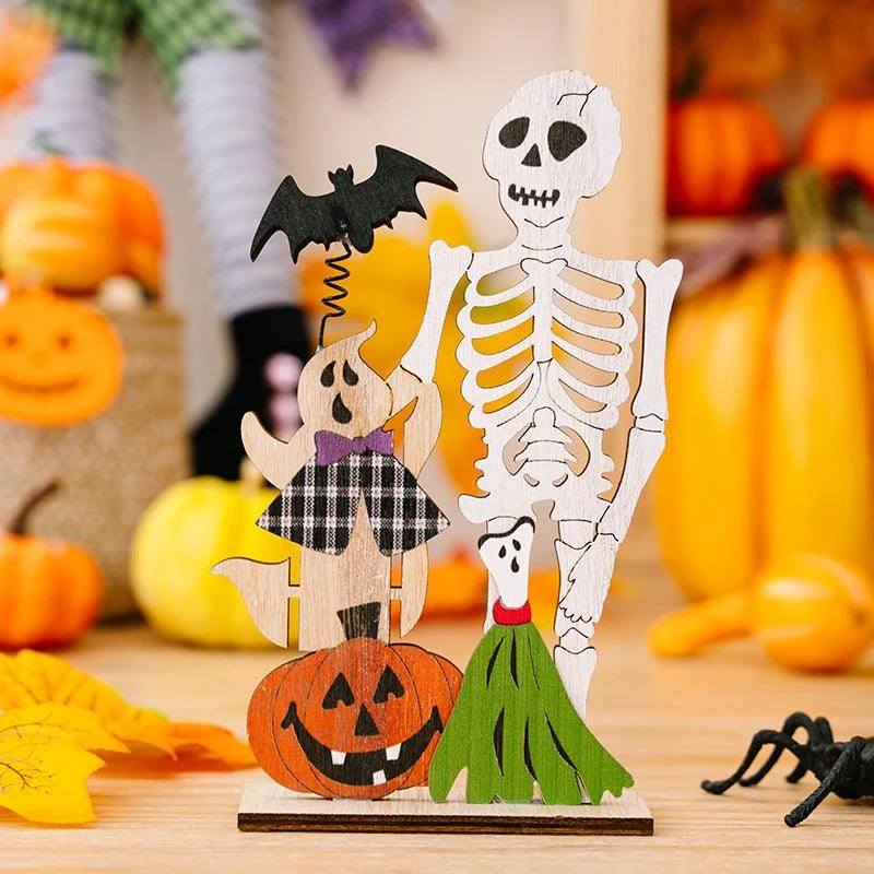 Halloween Decorations Wooden Desktop Ornaments Spring -  - #tag1#