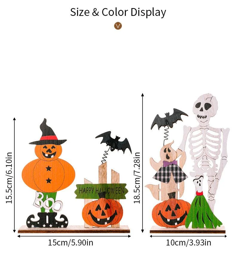 Halloween Decorations Wooden Desktop Ornaments Spring -  - #tag1#