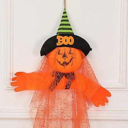 Halloween Decorations Yarn Foam Pumpkin Ghost Pendant -  - #tag1#