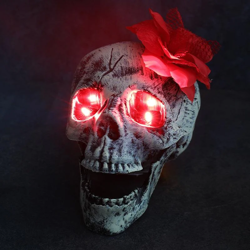 Halloween Decorative Skeleton Hand Halloween Garden Decoration Props LED Light-emitting Ghost Hand Skull Hand Plug Light -  - #tag1#