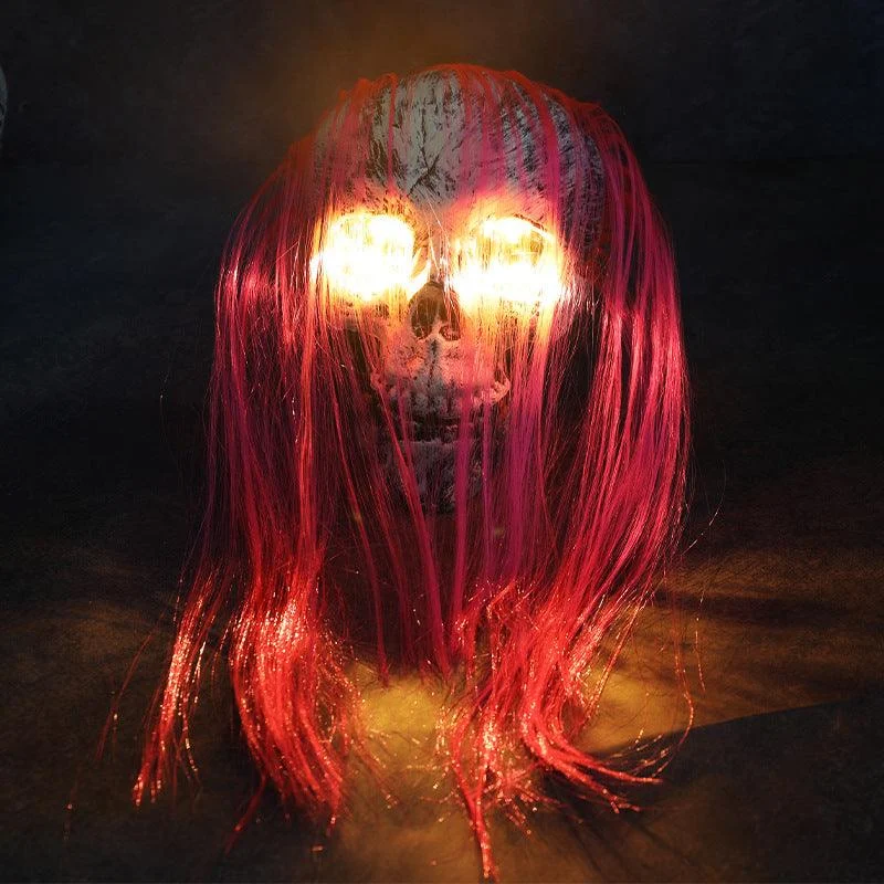 Halloween Decorative Skeleton Hand Halloween Garden Decoration Props LED Light-emitting Ghost Hand Skull Hand Plug Light -  - #tag1#