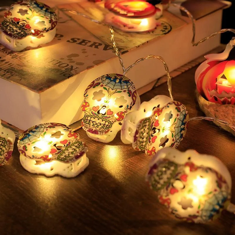 Halloween Decorative String Lights Pumpkin Bat Skull -  - #tag1#