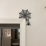 Halloween Door Corner Witch Spider Web Logo Decoration tag1