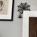 Halloween Door Corner Witch Spider Web Logo Decoration tag1
