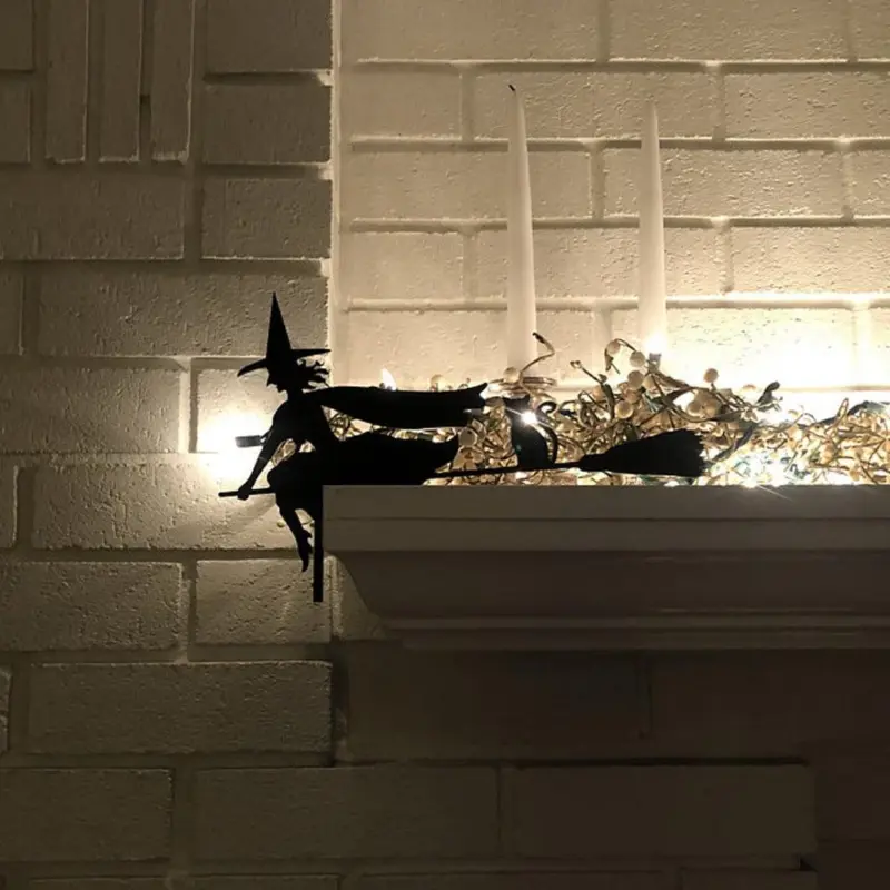 Halloween Door Corner Witch Spider Web Logo Decoration tag1