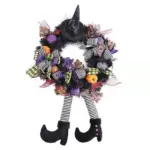 Halloween_Door_Hanging_Wreath_Supplies_Decoration_Halloween_Witch_Hat_Leg_Pumpkin_Door_Wreath_Halloween_For_Home_Party_Supplies_-_-_tag1_-4254539 Halloween Door Hanging Wreath Supplies Decoration Halloween Witch Hat Leg Pumpkin Door Wreath Halloween For Home Party Supplies tag1