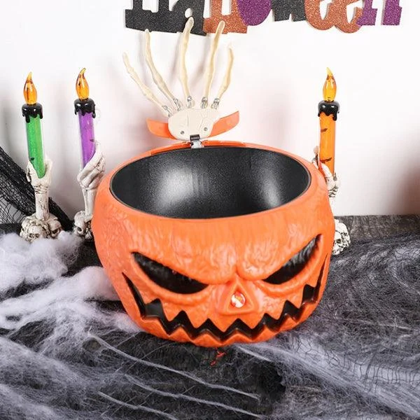 Halloween Dress Up Electric Talking Pumpkin Candy Bowl - - #tag1#