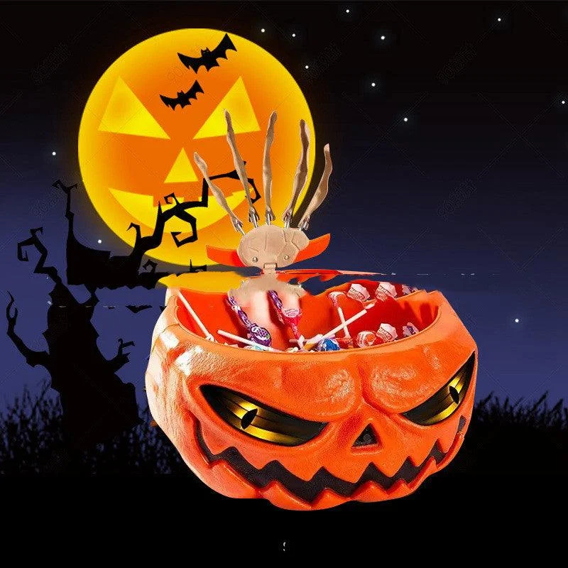Halloween Dress Up Electric Talking Pumpkin Candy Bowl -  - #tag1#