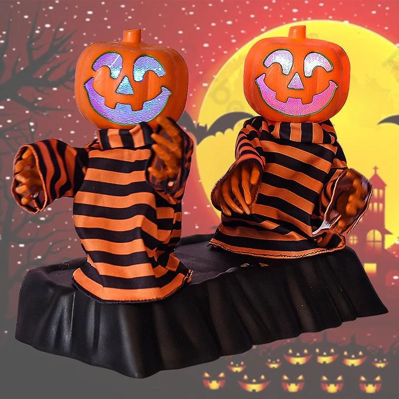 Halloween Electric Double Group Pumpkin Skull Dancing Toy -  - #tag1#