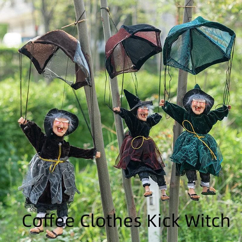 Halloween Electric Glowing Witch Door Hanging Toy -  - #tag1#