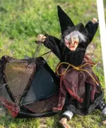 Halloween Electric Glowing Witch Door Hanging Toy tag1