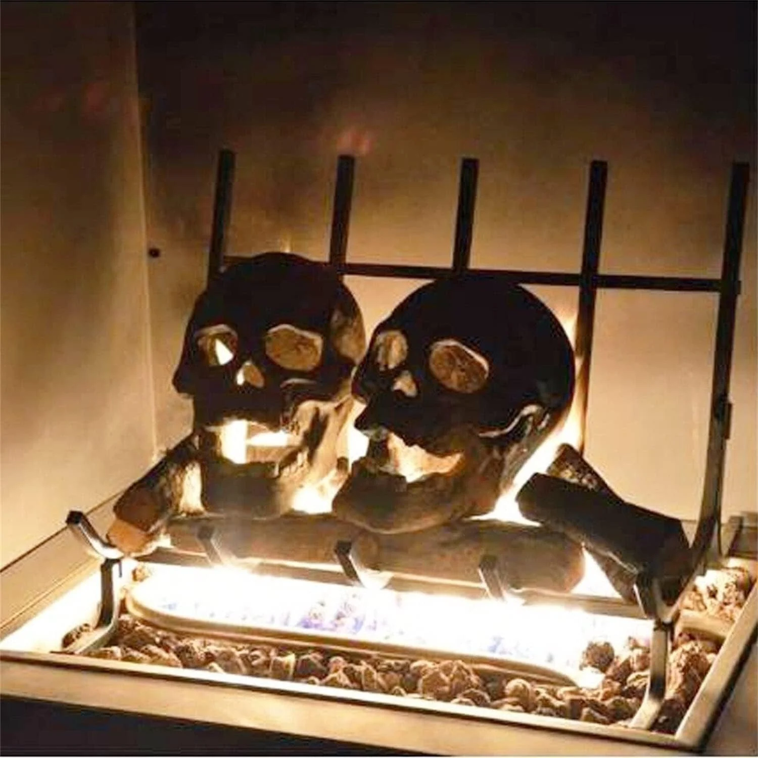 Halloween Fire Pit Skulls - Reusable Ceramic Skull Bonfire -  - #tag1#
