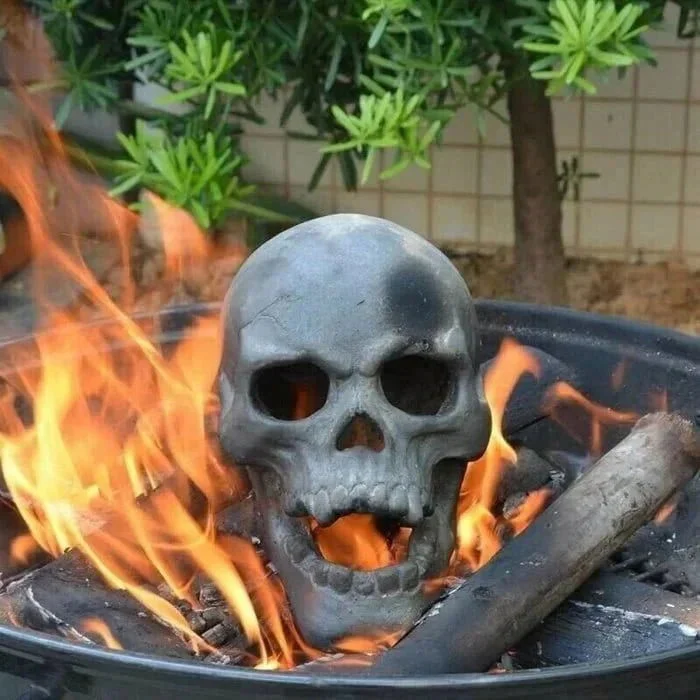 Halloween Fire Pit Skulls - Reusable Ceramic Skull Bonfire -  - #tag1#