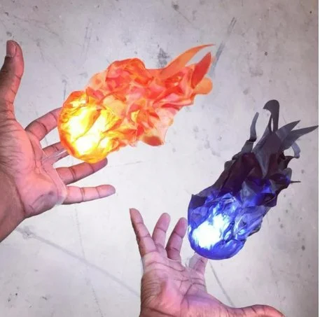 Halloween Floating Fireball Prop - LED Glowing Fireball Ornament -  - #tag1#