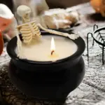 Halloween Fluorescent Skull Candle Gothic Craft Ornaments tag1