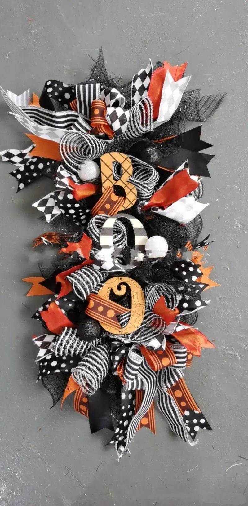 Halloween Front Entrance Scary Pumpkin Alphabet Garland tag1