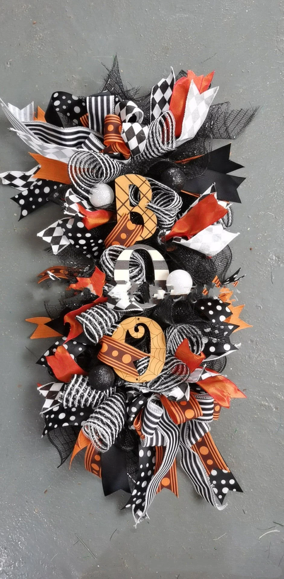 Halloween Front Entrance Scary Pumpkin Alphabet Garland -  - #tag1#