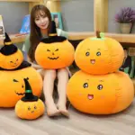 Halloween Funny Devil Pumpkin Pillow tag1