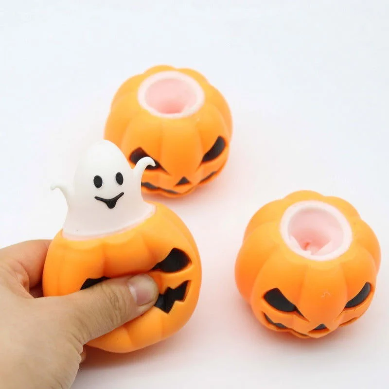 Halloween Funny Pumpkin Squeezing Toy Vent Decompression Toy -  - #tag1#