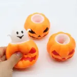 Halloween Funny Pumpkin Squeezing Toy Vent Decompression Toy tag1