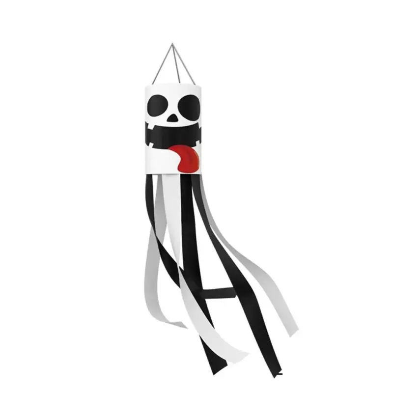 Halloween Ghost Wind chimney flag tag1