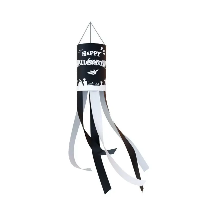 Halloween Ghost Wind chimney flag tag1