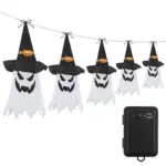 Halloween Ghost Witch Hat Hanging Light Lantern tag1