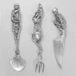 Halloween Gift Skeletal Cutlery Sets tag1
