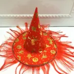 Halloween Hat Masquerade Dress Up Wizard Hat Witch Hair Witch Pumpkin Bronzing Hat tag1