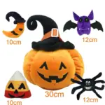 Halloween Hat Pumpkin Pillow Plush Toy tag1